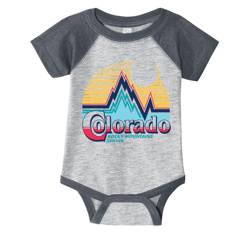Retro Colorado Rocky Mountains Infant Baby Jersey Bodysuit