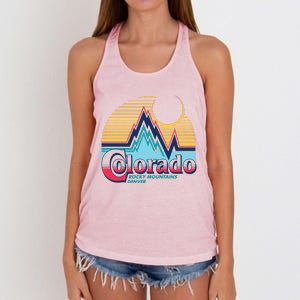 Retro Colorado Rocky Mountains Women's Knotted Racerback Tank