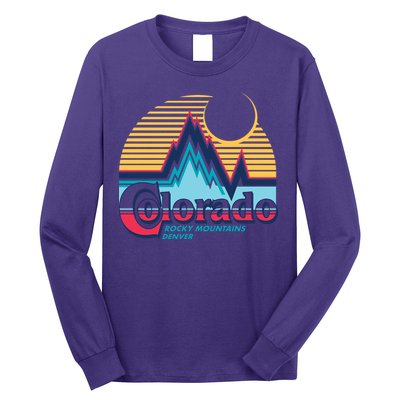 Retro Colorado Rocky Mountains Long Sleeve Shirt
