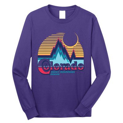 Retro Colorado Rocky Mountains Long Sleeve Shirt