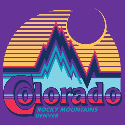 Retro Colorado Rocky Mountains T-Shirt