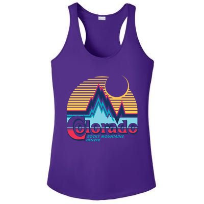 Retro Colorado Rocky Mountains Ladies PosiCharge Competitor Racerback Tank