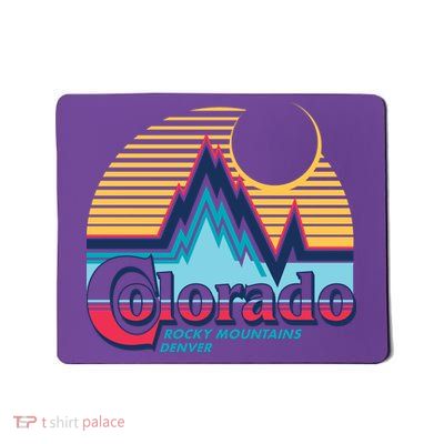 Retro Colorado Rocky Mountains Mousepad