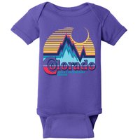 Retro Colorado Rocky Mountains Baby Bodysuit