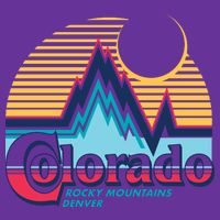 Retro Colorado Rocky Mountains Tie-Dye T-Shirt