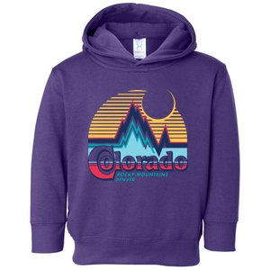 Retro Colorado Rocky Mountains Toddler Hoodie