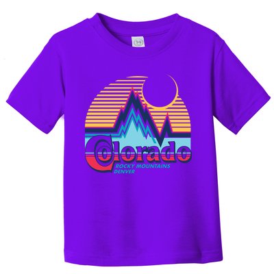 Retro Colorado Rocky Mountains Toddler T-Shirt