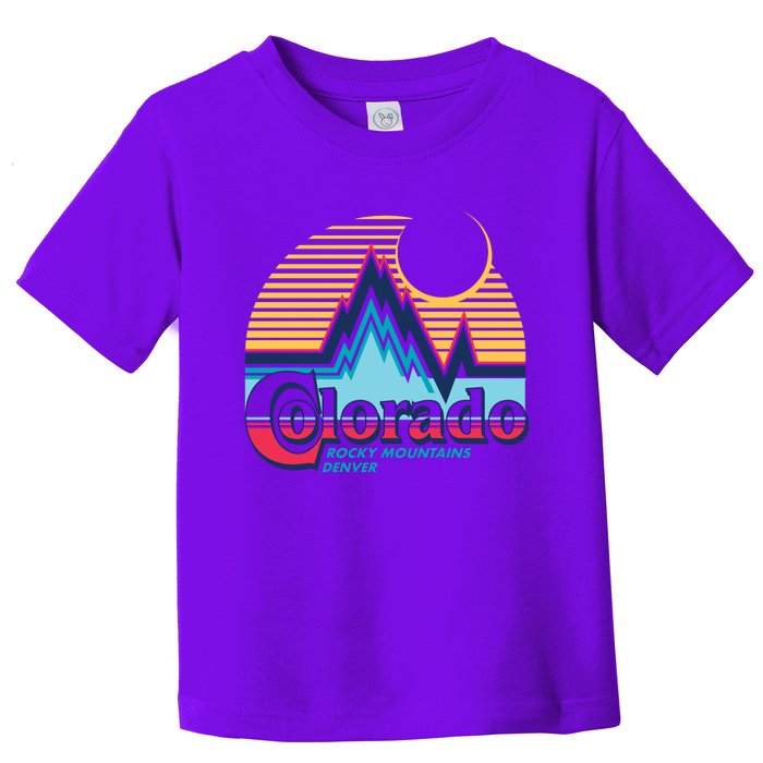 Retro Colorado Rocky Mountains Toddler T-Shirt