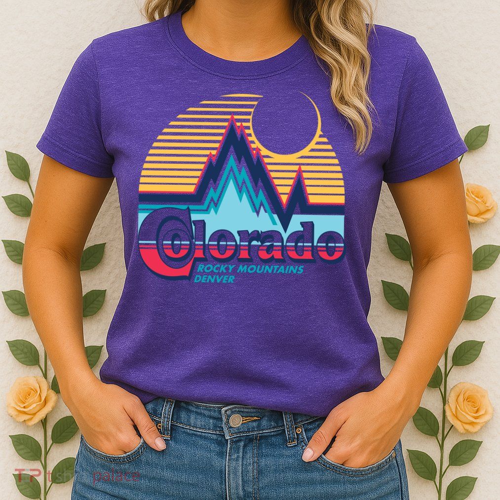 Retro Colorado Rocky Mountains Womens T-Shirt