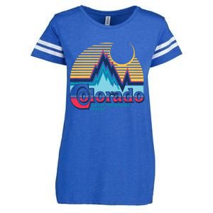 Retro Colorado Rocky Mountains Enza Ladies Jersey Football T-Shirt