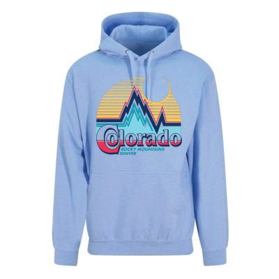 Retro Colorado Rocky Mountains Unisex Surf Hoodie