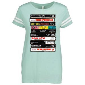 Rock Cassettes Rock Band Enza Ladies Jersey Football T-Shirt