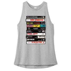 Rock Cassettes Rock Band Ladies PosiCharge Tri-Blend Wicking Tank