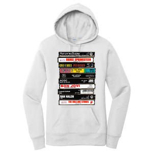 Rock Cassettes Rock Band Women's Pullover Hoodie