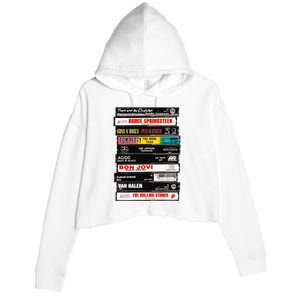 Rock Cassettes Rock Band Crop Fleece Hoodie