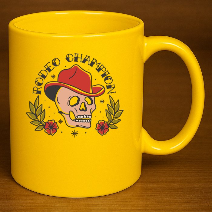 Rodeo Champion 11oz C Handle Ceramic Mug