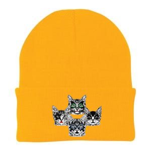 Retro Cat Rock Retro Music Concert Band Knit Cap Winter Beanie