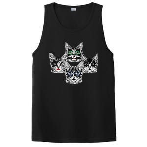 Retro Cat Rock Retro Music Concert Band PosiCharge Competitor Tank