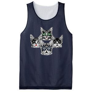 Retro Cat Rock Retro Music Concert Band Mesh Reversible Basketball Jersey Tank