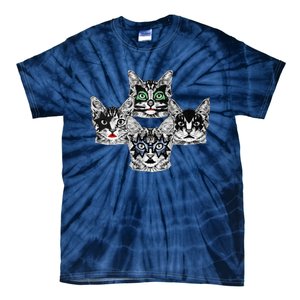 Retro Cat Rock Retro Music Concert Band Tie-Dye T-Shirt