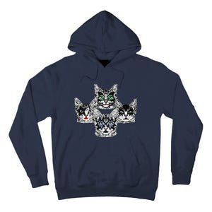 Retro Cat Rock Retro Music Concert Band Tall Hoodie