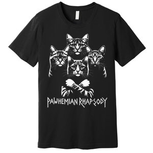 Retro Cat Rock Music Concert Band Premium T-Shirt