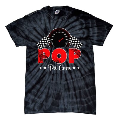 Race Car Racing Family Pop Pit Crew Birthday Party Gift Tie-Dye T-Shirt