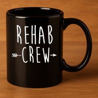 Rehab Crew 11oz C Handle Ceramic Mug