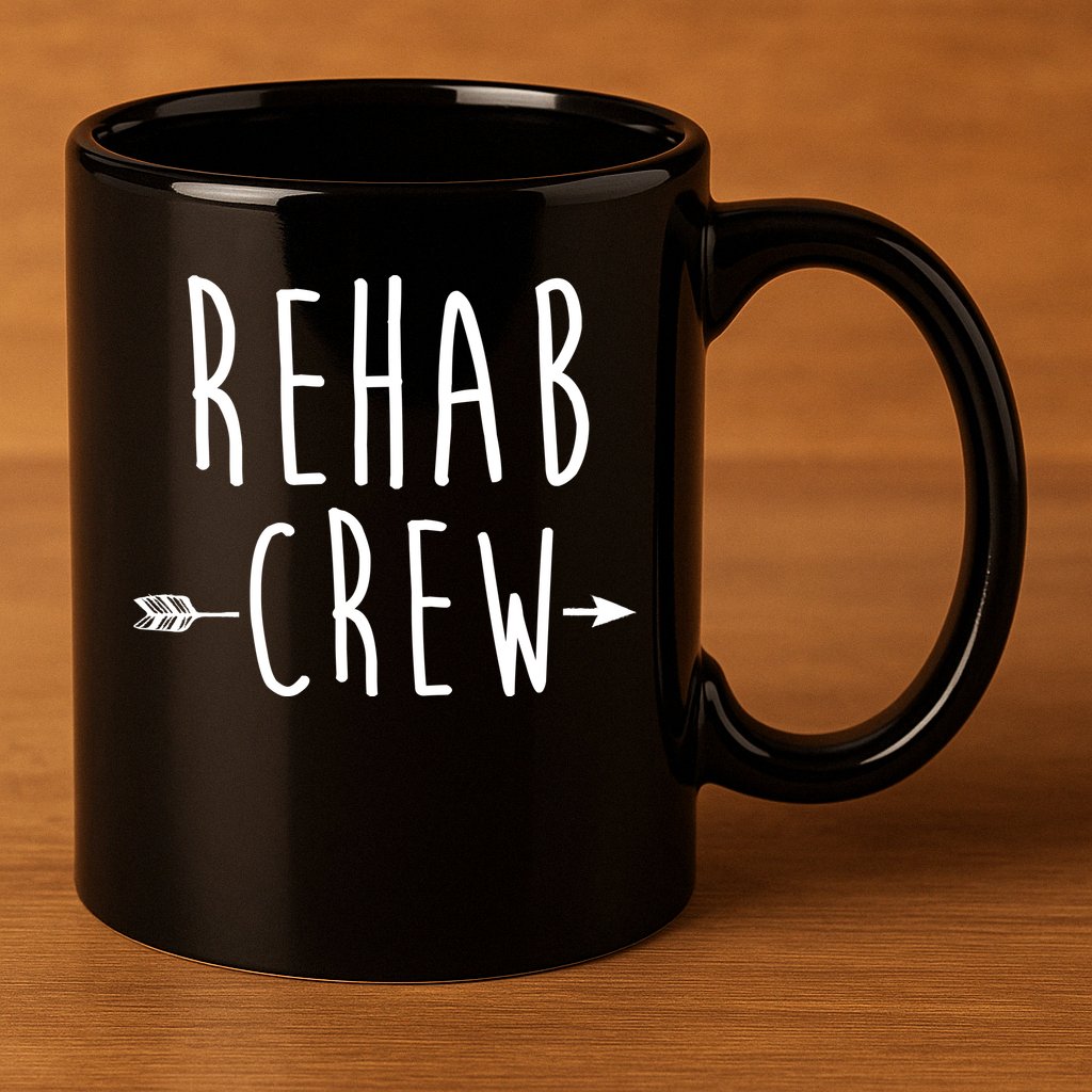 Rehab Crew 11oz C Handle Ceramic Mug