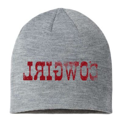 Reverse Cowgirl Rodeo Western Country Southern Gift Sustainable Beanie