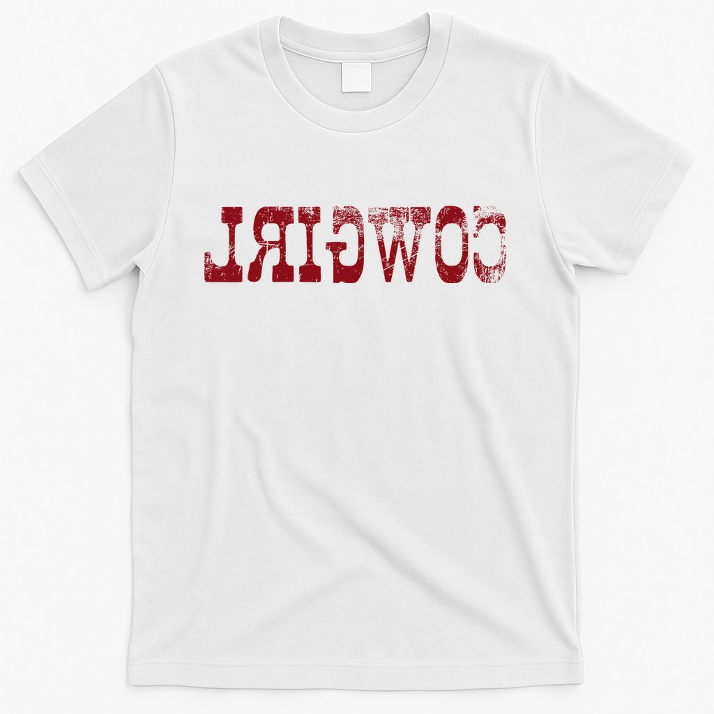 Reverse Cowgirl Rodeo Western Country Southern Gift T-Shirt