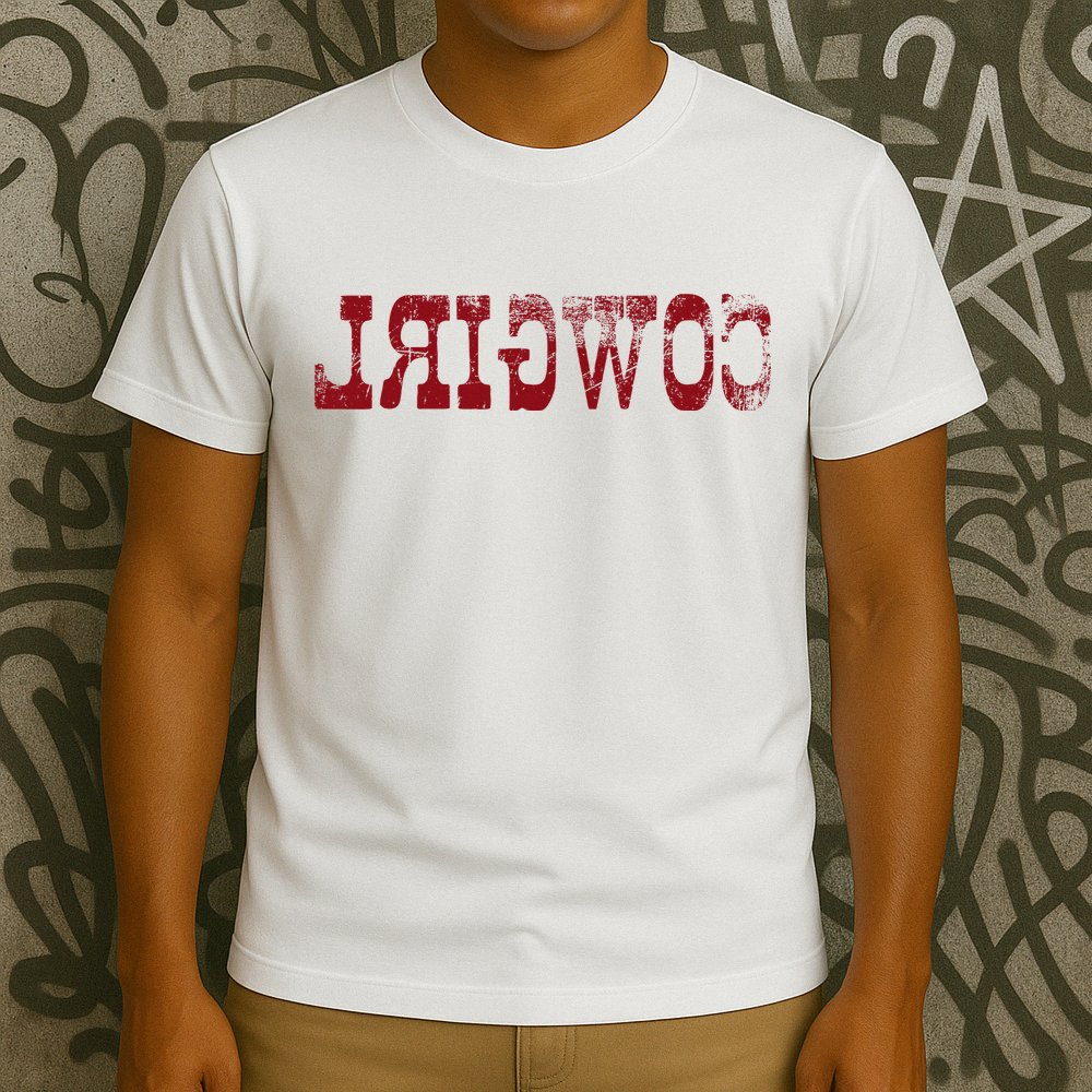 Reverse Cowgirl Rodeo Western Country Southern Gift T-Shirt