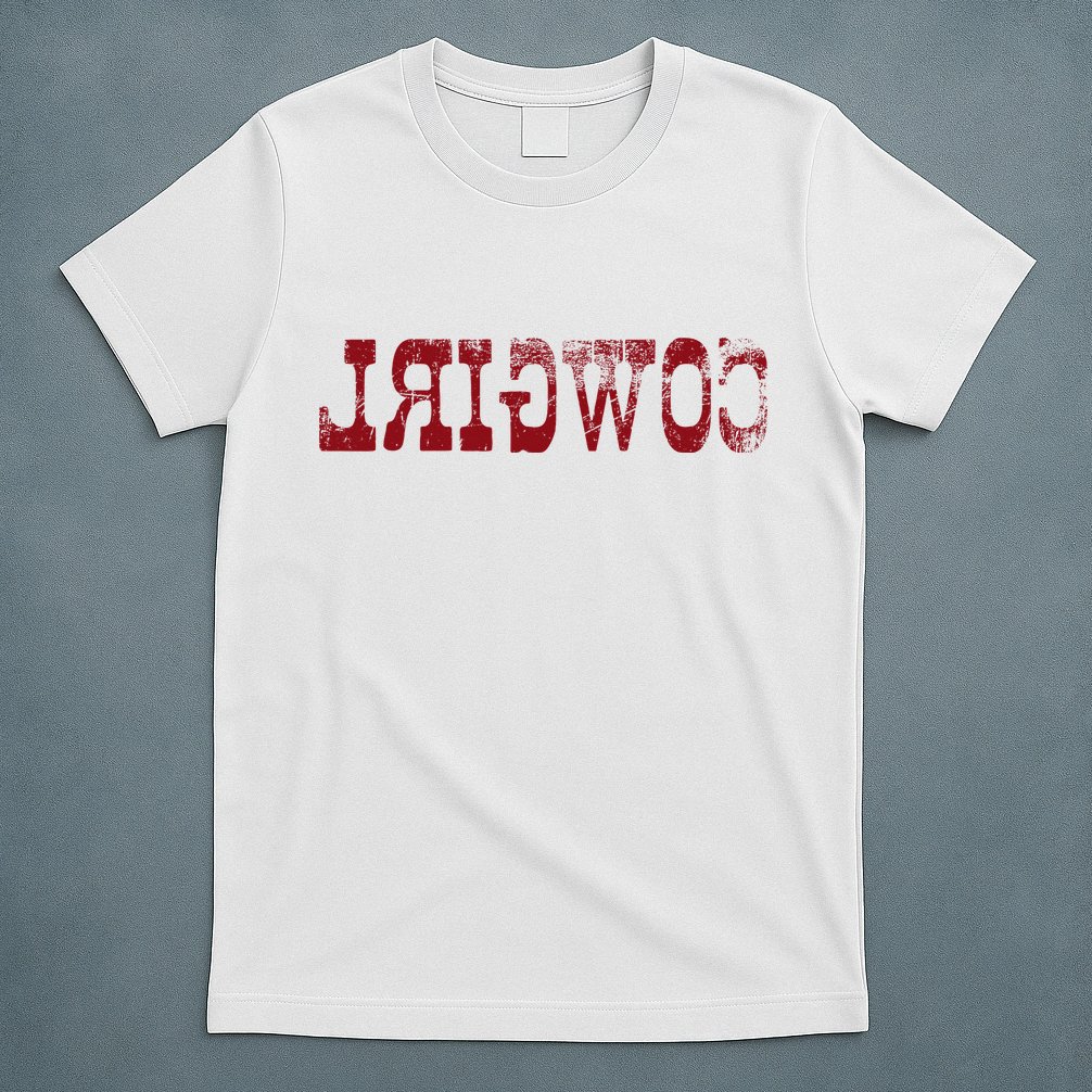 Reverse Cowgirl Rodeo Western Country Southern Gift T-Shirt