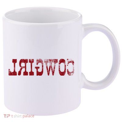 Reverse Cowgirl Rodeo Western Country Southern Gift 11oz C Handle Ceramic Mug