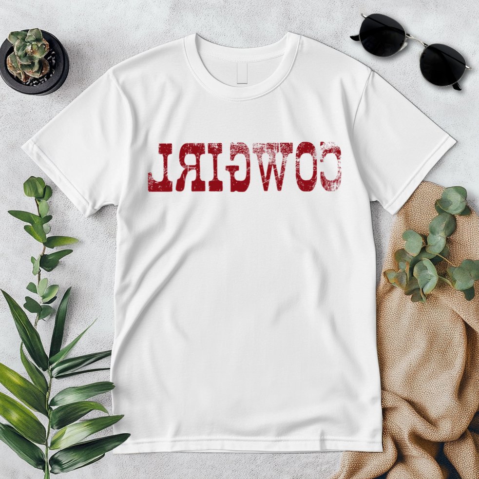 Reverse Cowgirl Rodeo Western Country Southern Gift Premium T-Shirt