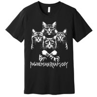 Retro Cat Rock Music Concert Band Funny Cat Premium T-Shirt