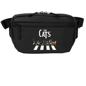 Retro Cat Rock And Roll Music Gift Funny Cat Crossbody Pack