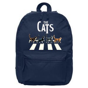 Retro Cat Rock And Roll Music Gift Funny Cat 16 in Basic Backpack