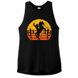 Retro Cowboy Ladies PosiCharge Tri-Blend Wicking Tank