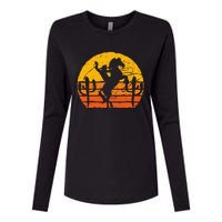 Retro Cowboy Womens Cotton Relaxed Long Sleeve T-Shirt