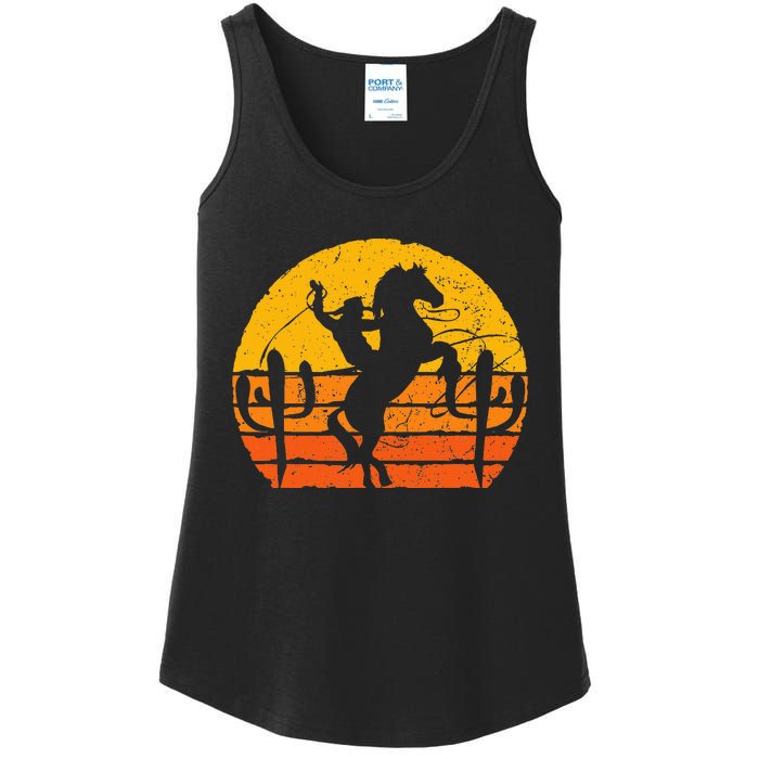 Retro Cowboy Ladies Essential Tank