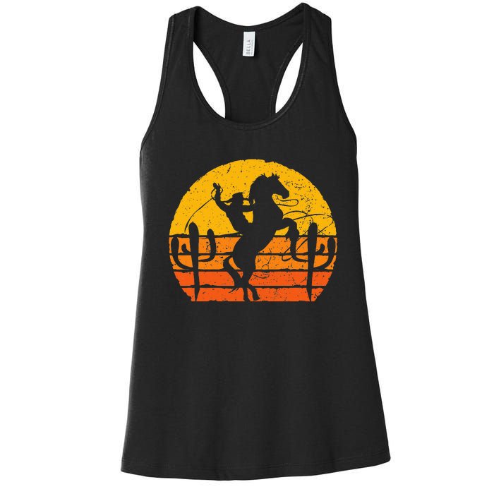 Retro Cowboy Women's Racerback Tank