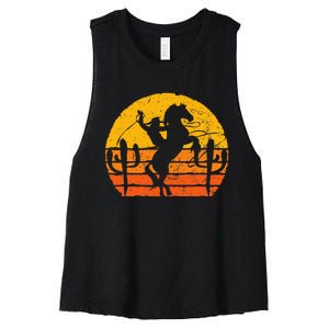 Retro Cowboy Women's Racerback Cropped Tank