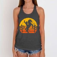 Retro Cowboy Women's Knotted Racerback Tank