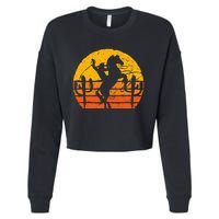 Retro Cowboy Cropped Pullover Crew