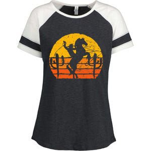 Retro Cowboy Enza Ladies Jersey Colorblock Tee