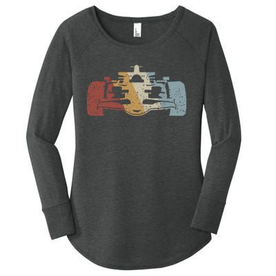 Racing Car Retro Style Vintage Women's Perfect Tri Tunic Long Sleeve Shirt