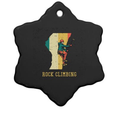 Rock Climbing Ceramic Star Ornament