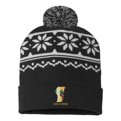 Rock Climbing USA-Made Snowflake Beanie