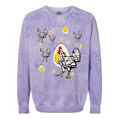 Roseanne Chicken Retro Chickens Colorblast Crewneck Sweatshirt